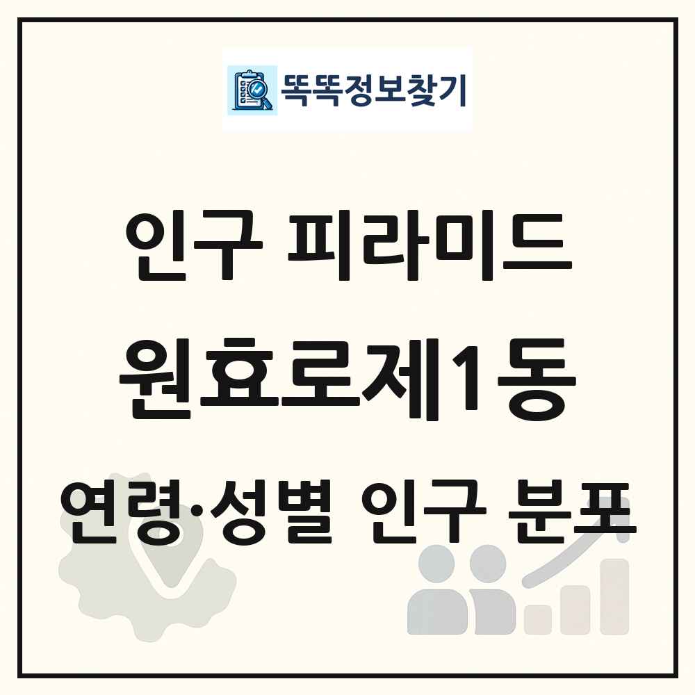 원효로제1동 인구 피라미드 링크 그림